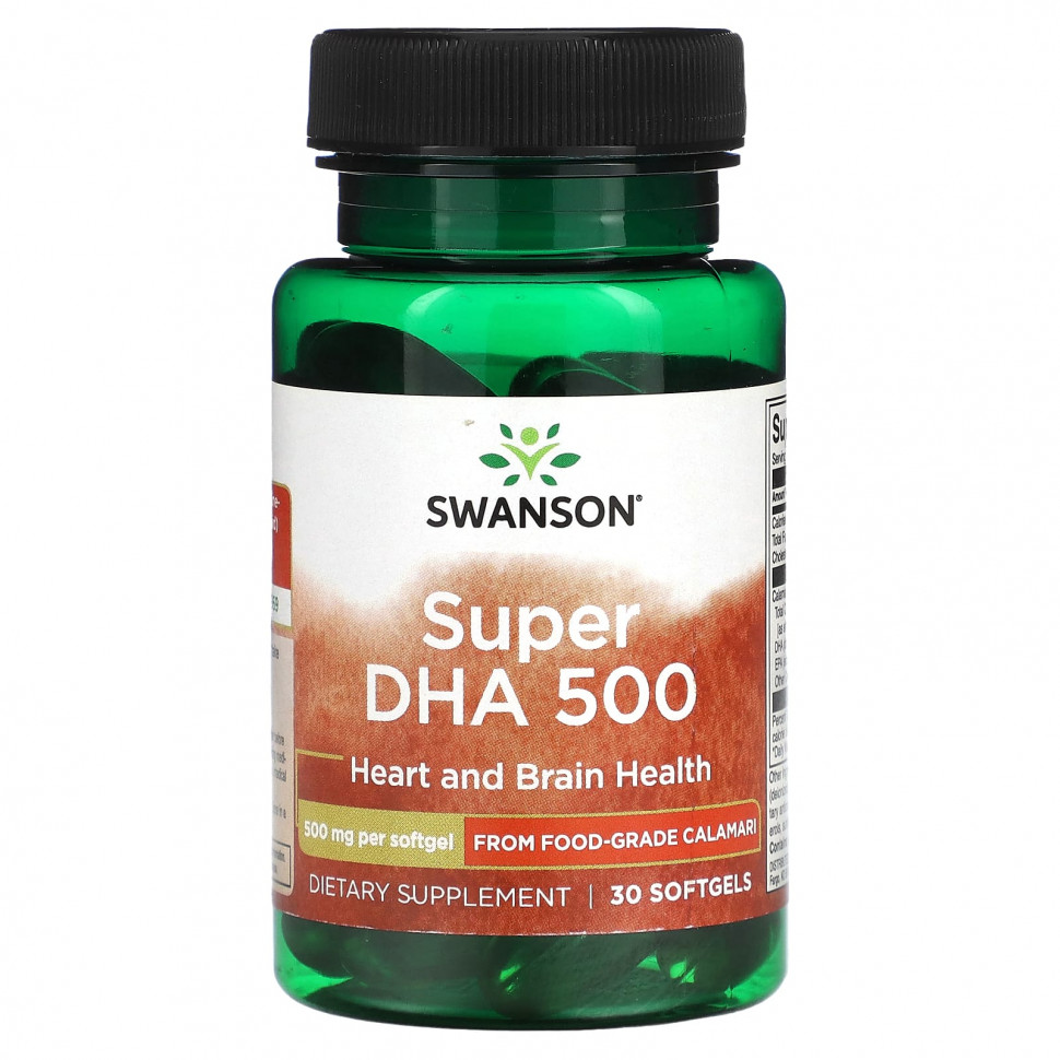   Swanson, Super DHA 500, 500 , 30     -     , -  