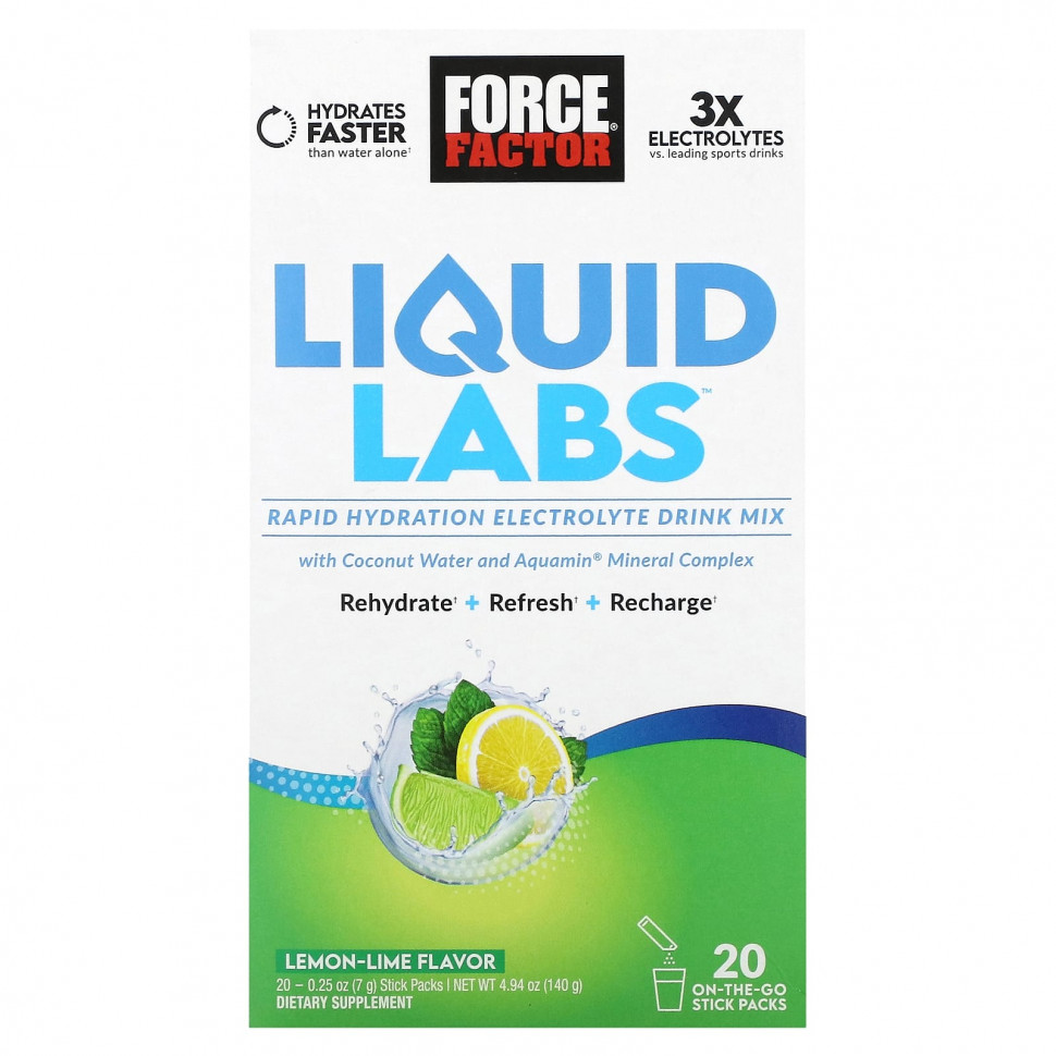   Force Factor, Liquid Labs,   , 20   7  (0,25 )   -     , -,   