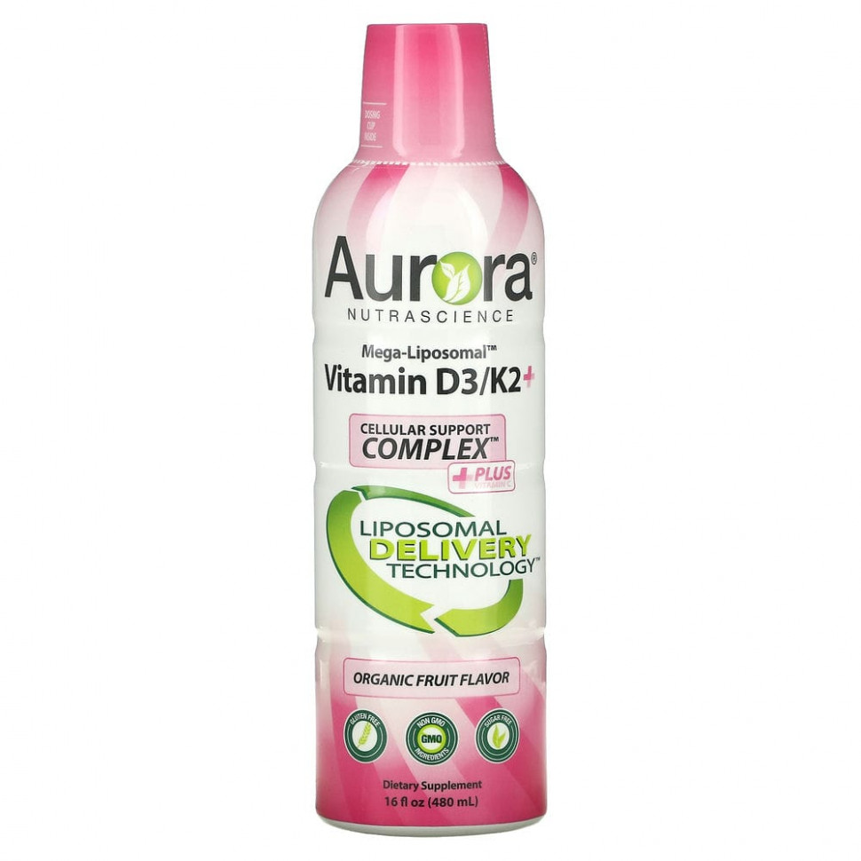 Aurora Nutrascience, Mega-Liposomal Vitamin D3+,  D3,   , 9000 , 480  (16 . )  IHerb ()