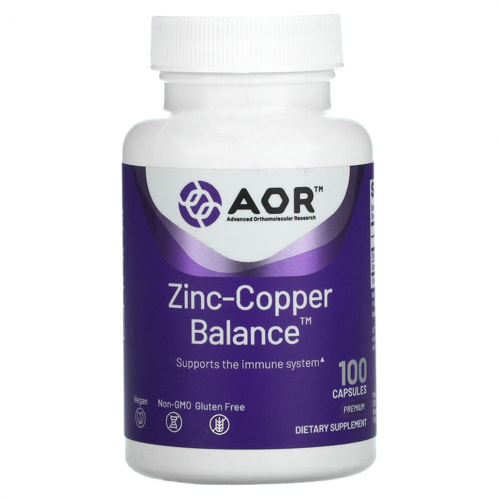  Advanced Orthomolecular Research AOR, Zinc-Copper Balance, 100    IHerb ()