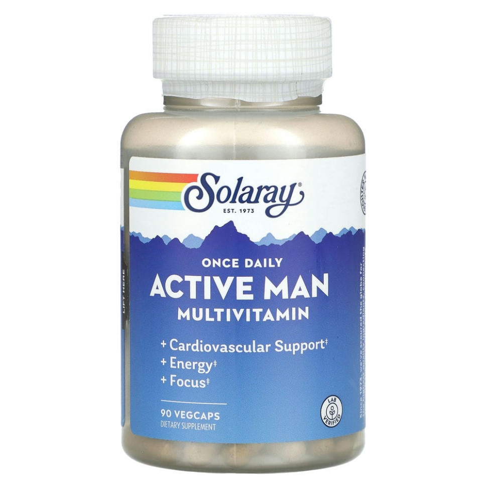   Solaray,    Once Daily Active, 90     -     , -,   