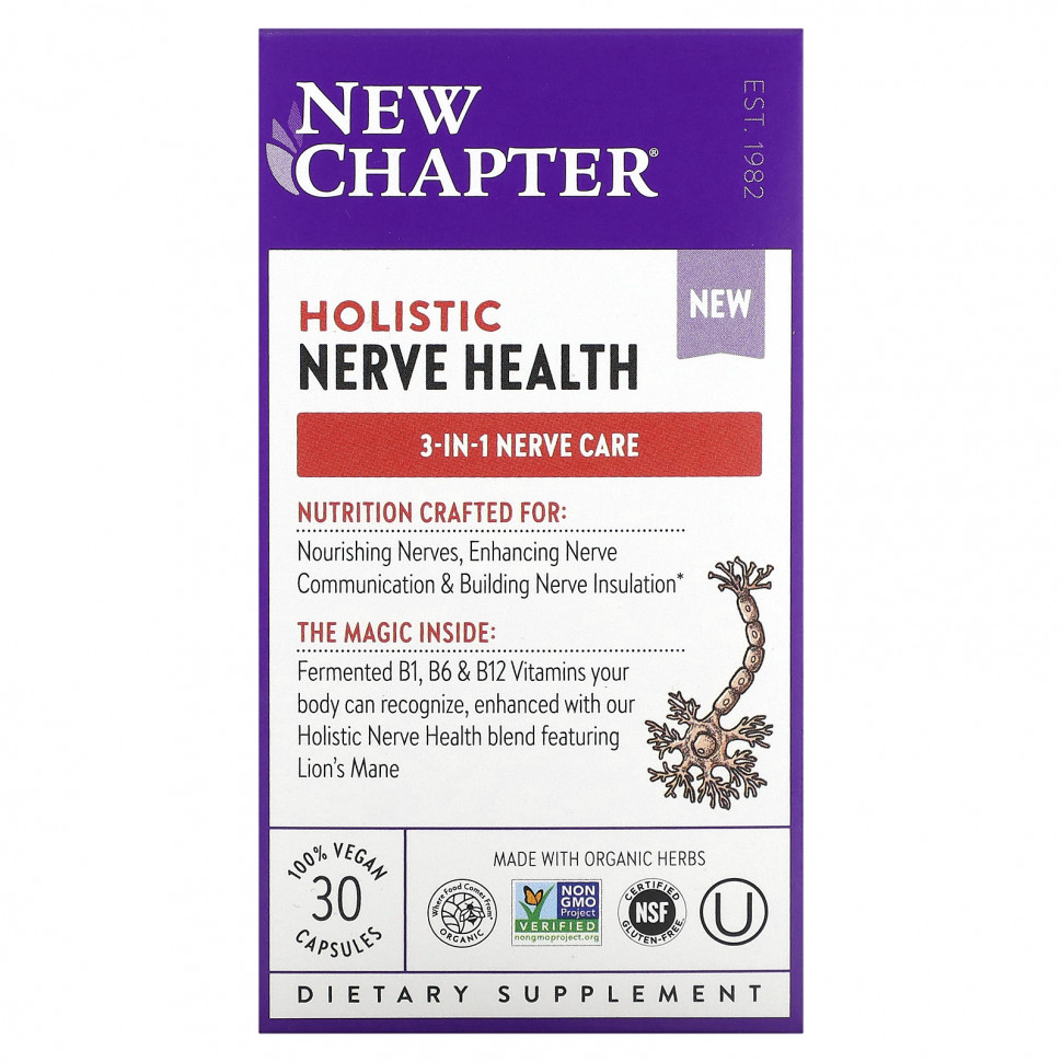   New Chapter, Holistic Nerve Health, 30    -     , -  