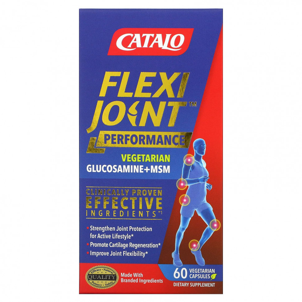  Catalo Naturals, FlexiJoint Performance, Glucosamine & OptiMSM, Joint Flexibility, 60 Vegetraian Capsules  IHerb ()
