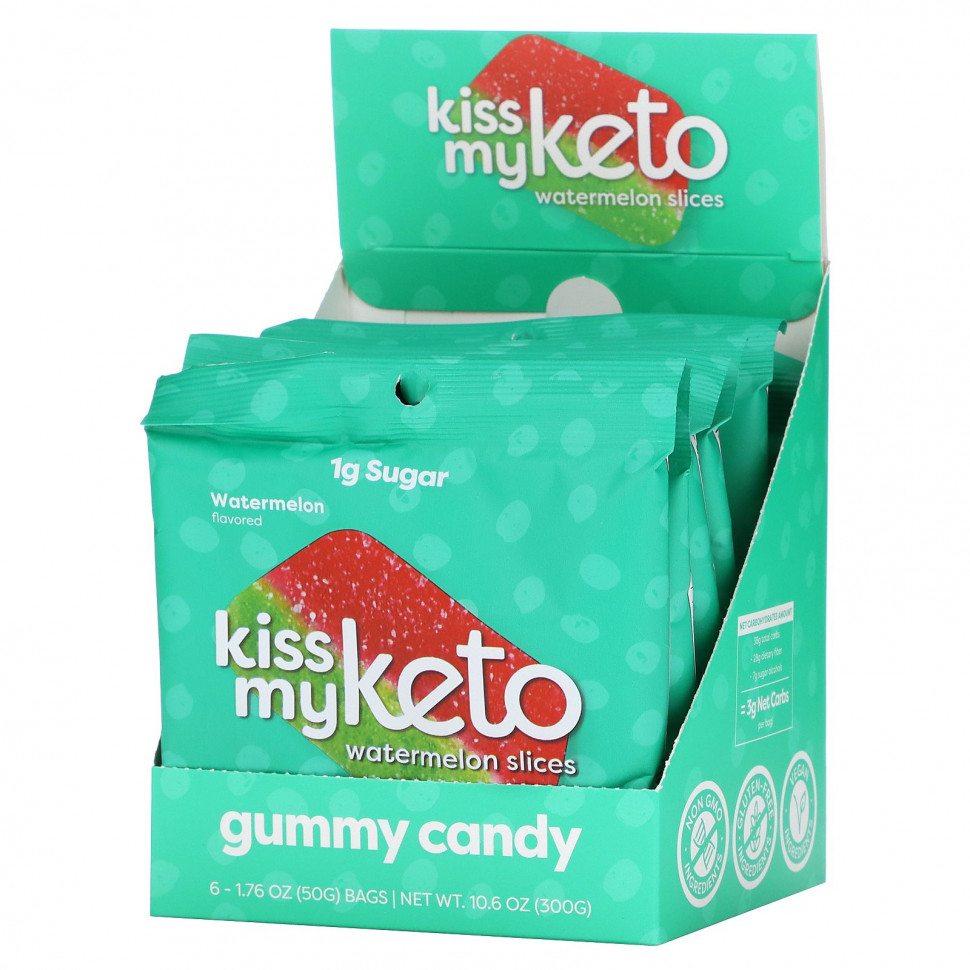   Kiss My Keto, Gummy Candy, , 6   50  (1,76 )   -     , -  