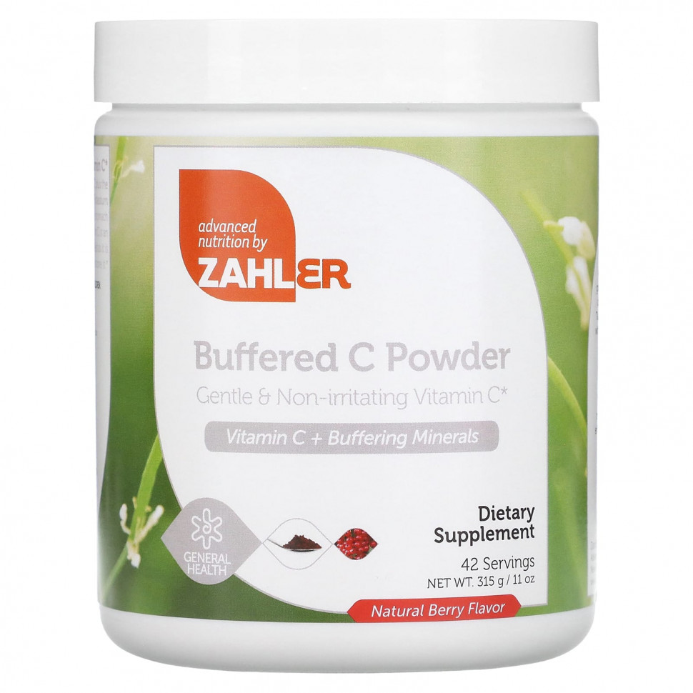   Zahler, Buffered C Powder, Natural Berry, 11 oz (315 g)   -     , -,   