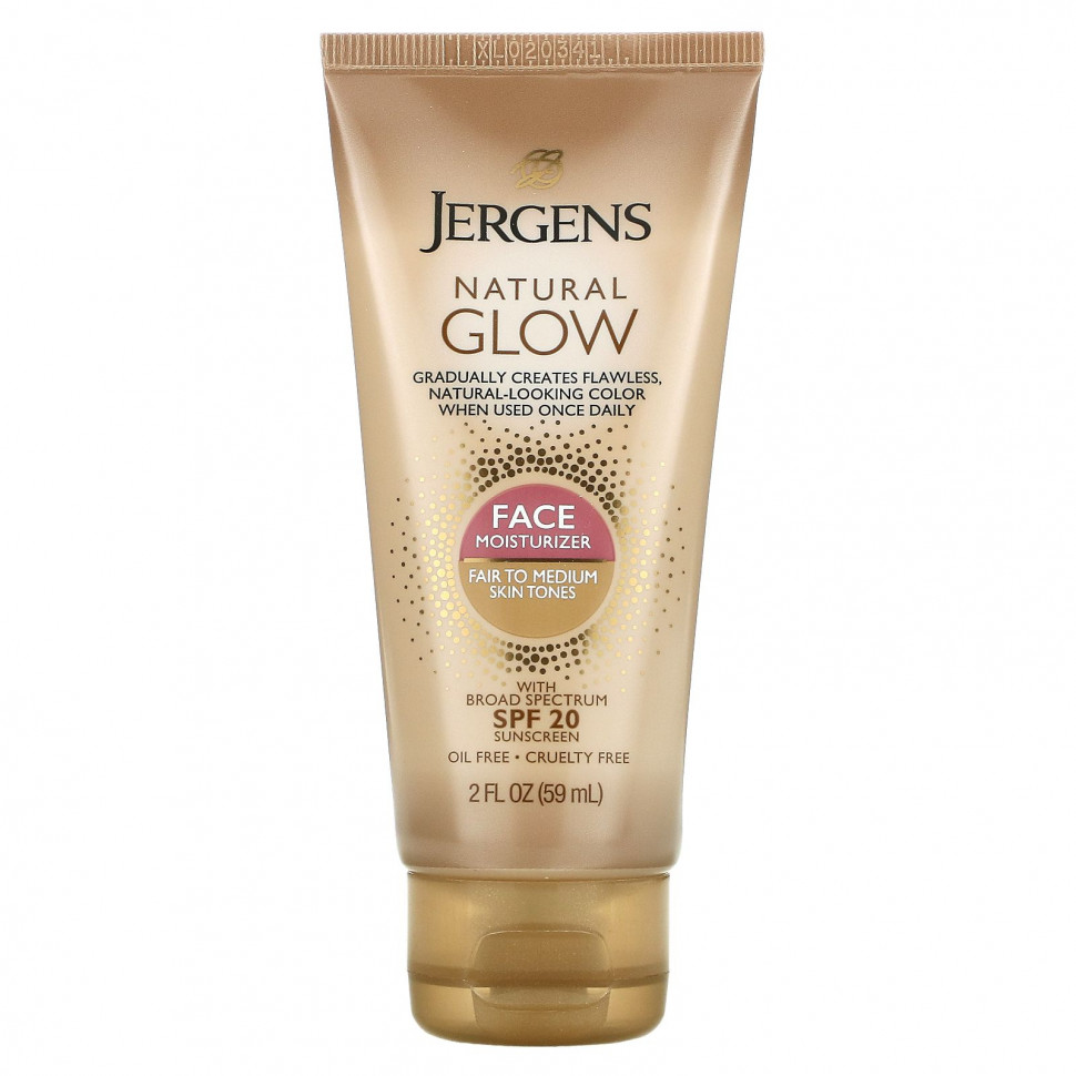   Jergens,   Natural Glow     , SPF 20,  Fair to Medium, 59    -     , -  