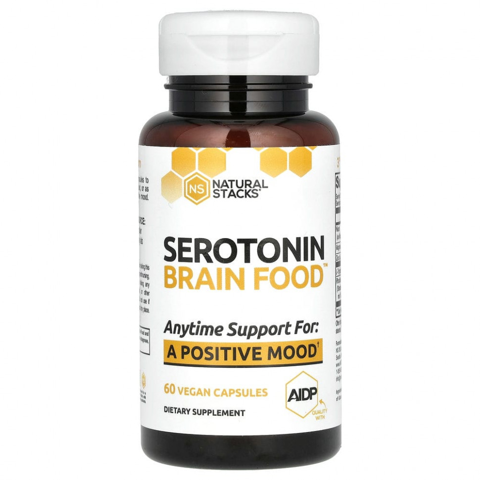   Natural Stacks, Serotonin Brain Food, 60     -     , -  