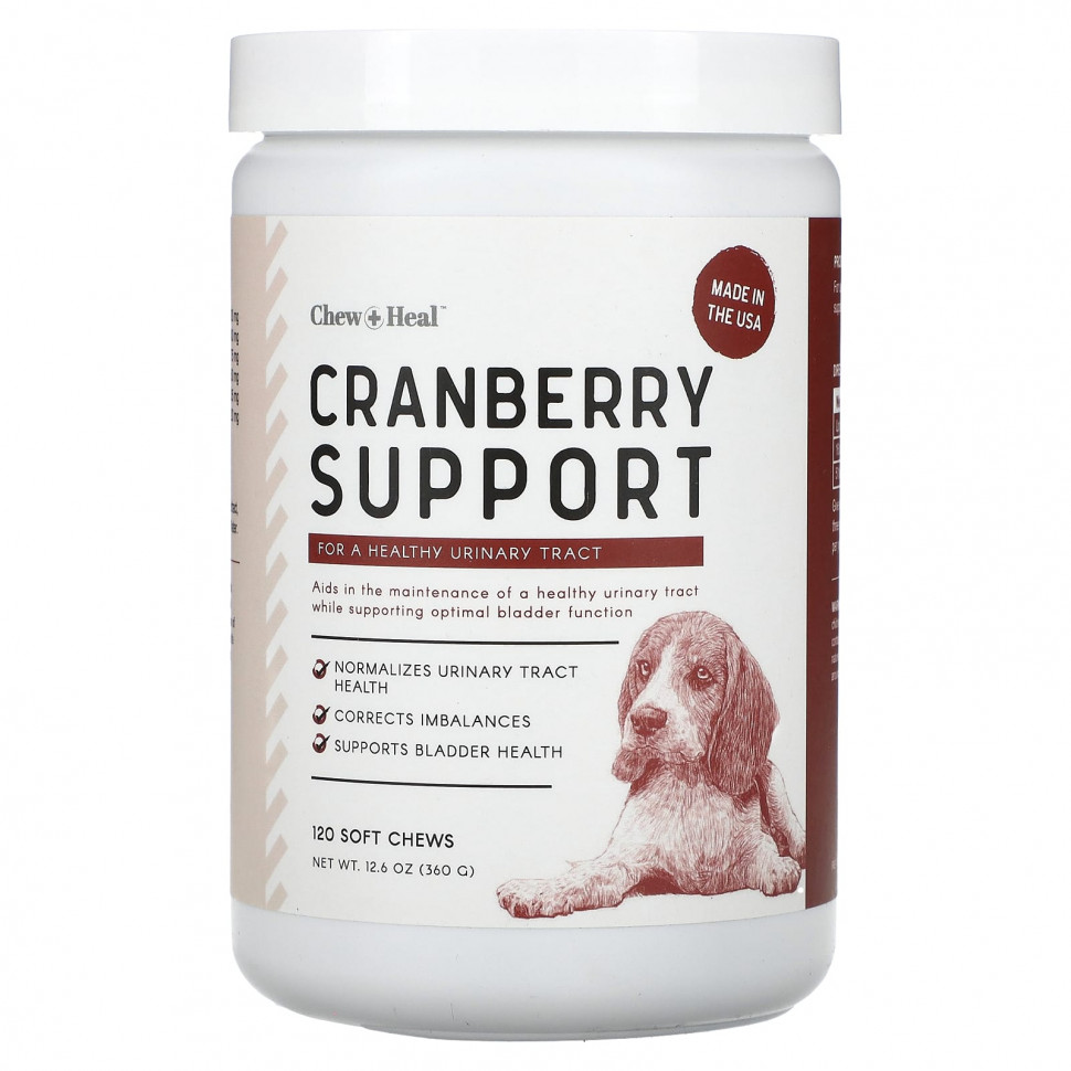   Chew + Heal, Cranberry Support,  , 120  , 360  (12,6 )   -     , -,   