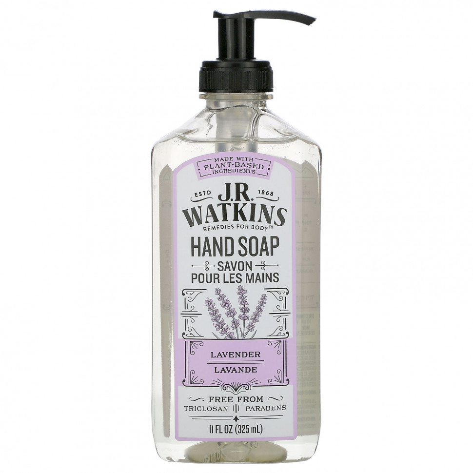   J R Watkins, Hand Soap, Lavender, 11 fl oz (325 ml)   -     , -  