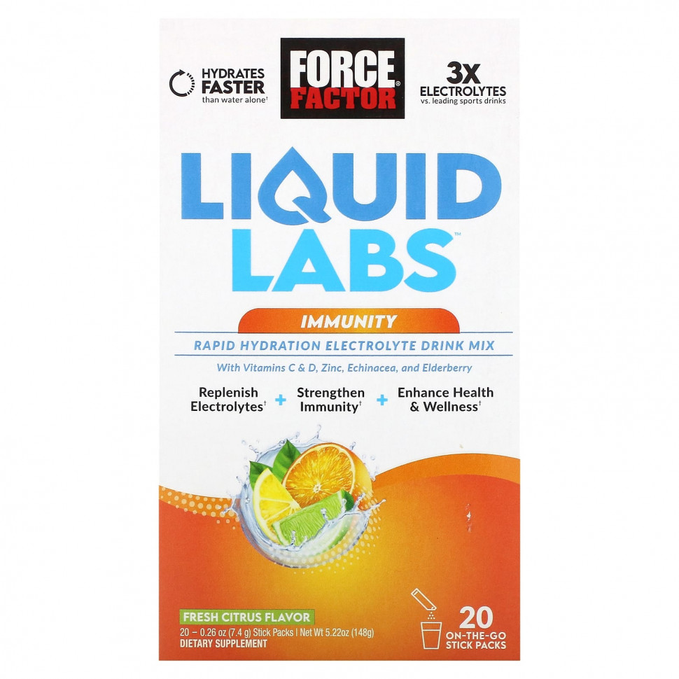   Force Factor, Liquid Labs, Immunity, , 20   7,4  (0,26 )   -     , -,   