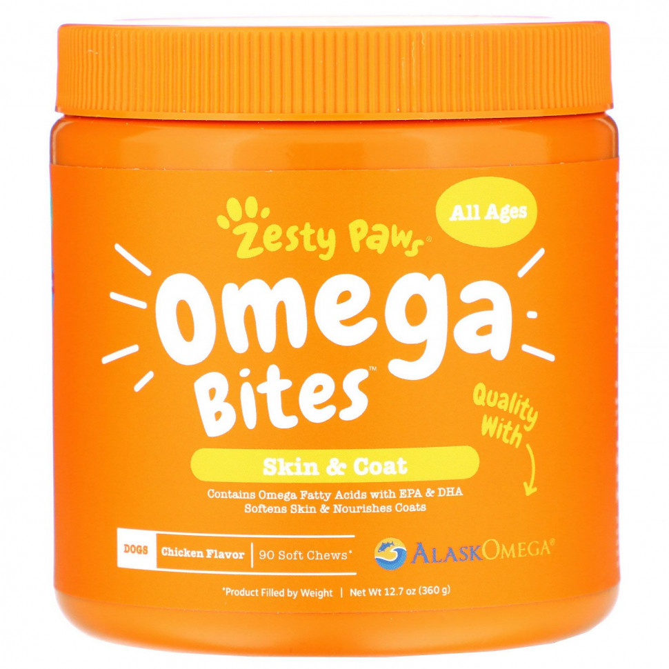  Zesty Paws, Omega Bites,   ,   ,   , 90     IHerb ()