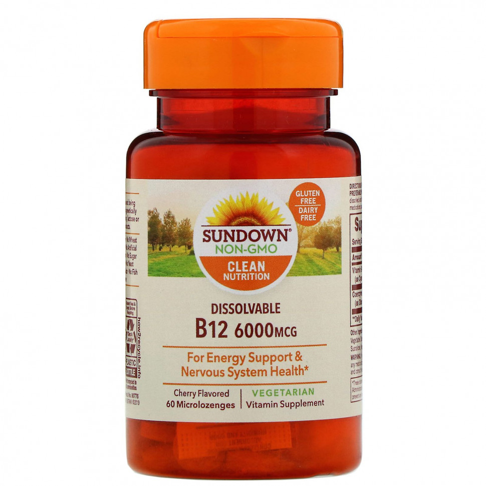   Sundown Naturals,  B12  ,  , 6000 , 60      -     , -  