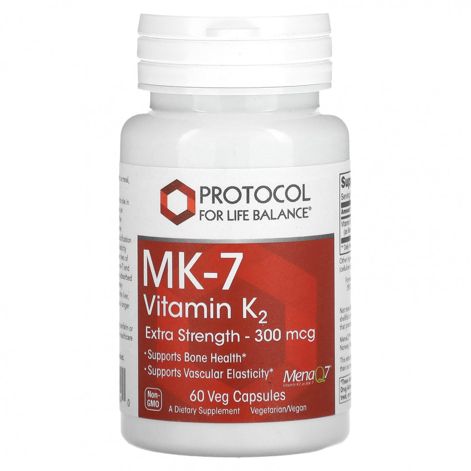  Protocol for Life Balance, MK-7,  K2,    , 300 , 60    IHerb ()