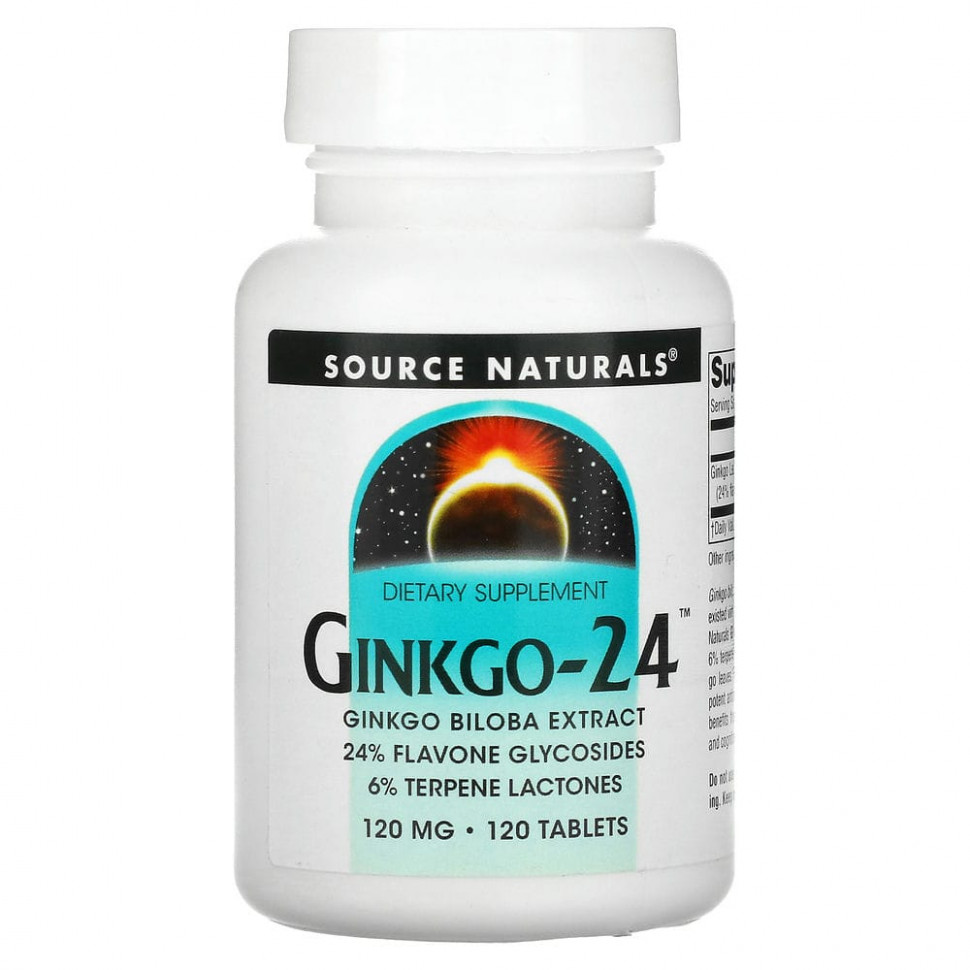   Source Naturals, Ginkgo-24,  ,120 , 120    -     , -  