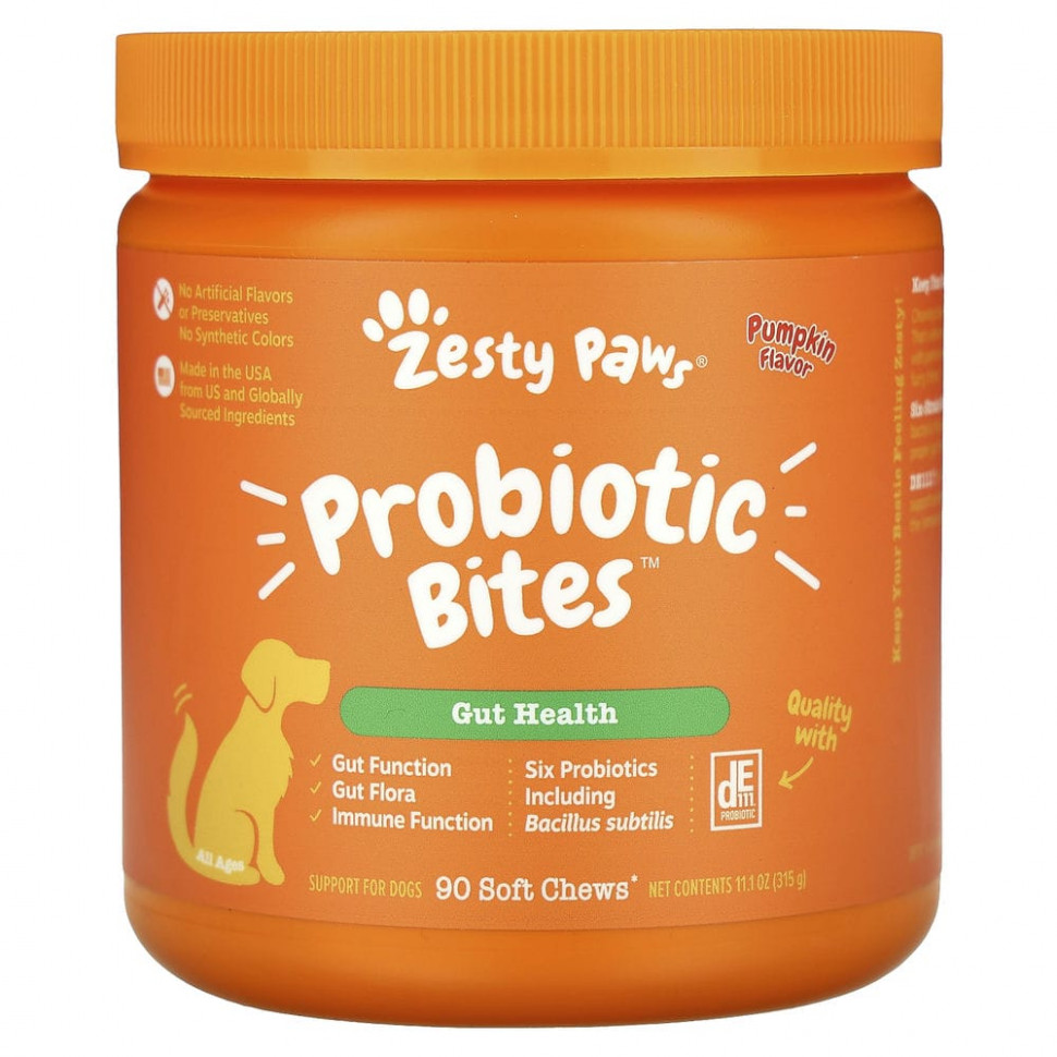   Zesty Paws, Probiotic Bites,     ,  ,   ,   , 90      -     , -  