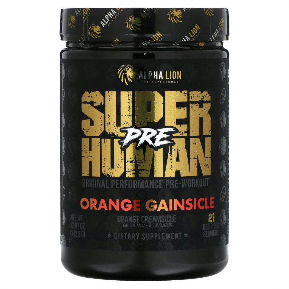   ALPHA LION, SuperHuman Pre, Orange Gainsicle,  , 342,3  (12,07 )   -     , -  