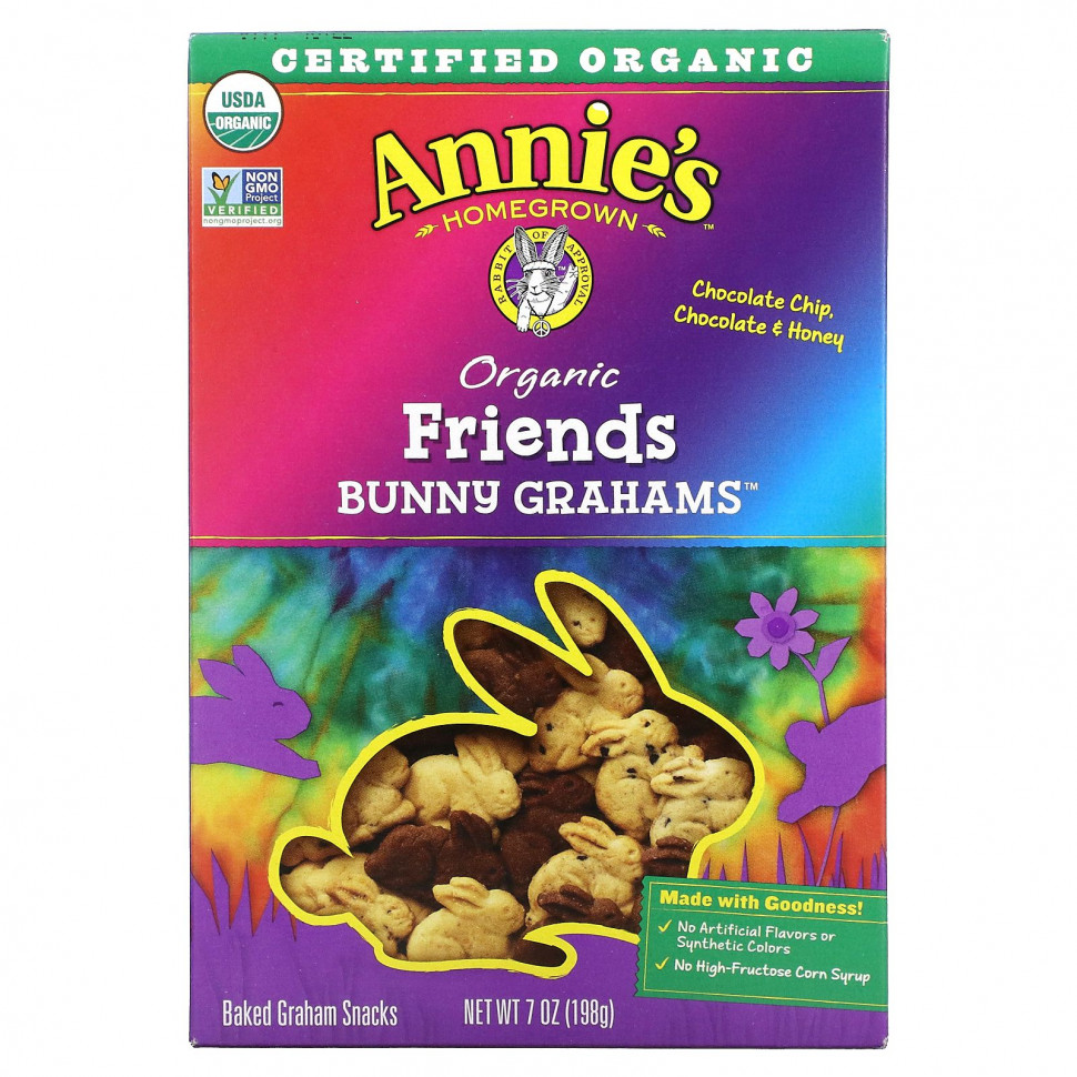   Annie's Homegrown, Organic Friends Baked Bunny Graham Snacks,  ,   , 198  (7 )   -     , -  