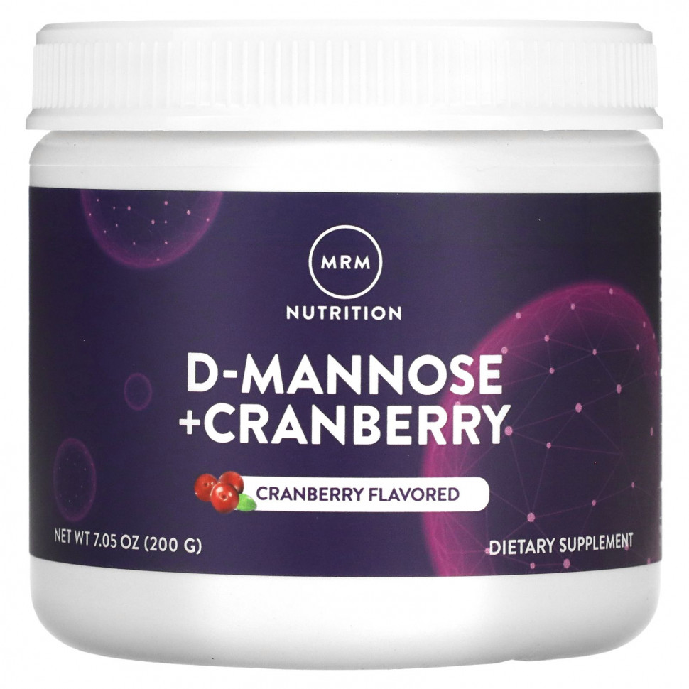   MRM Nutrition, D-Mannose + Cranberry, Cranberry, 7.05 oz (200 g)   -     , -,   