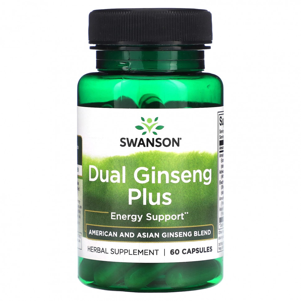   Swanson, Dual Ginseng Plus, 60    -     , -,   