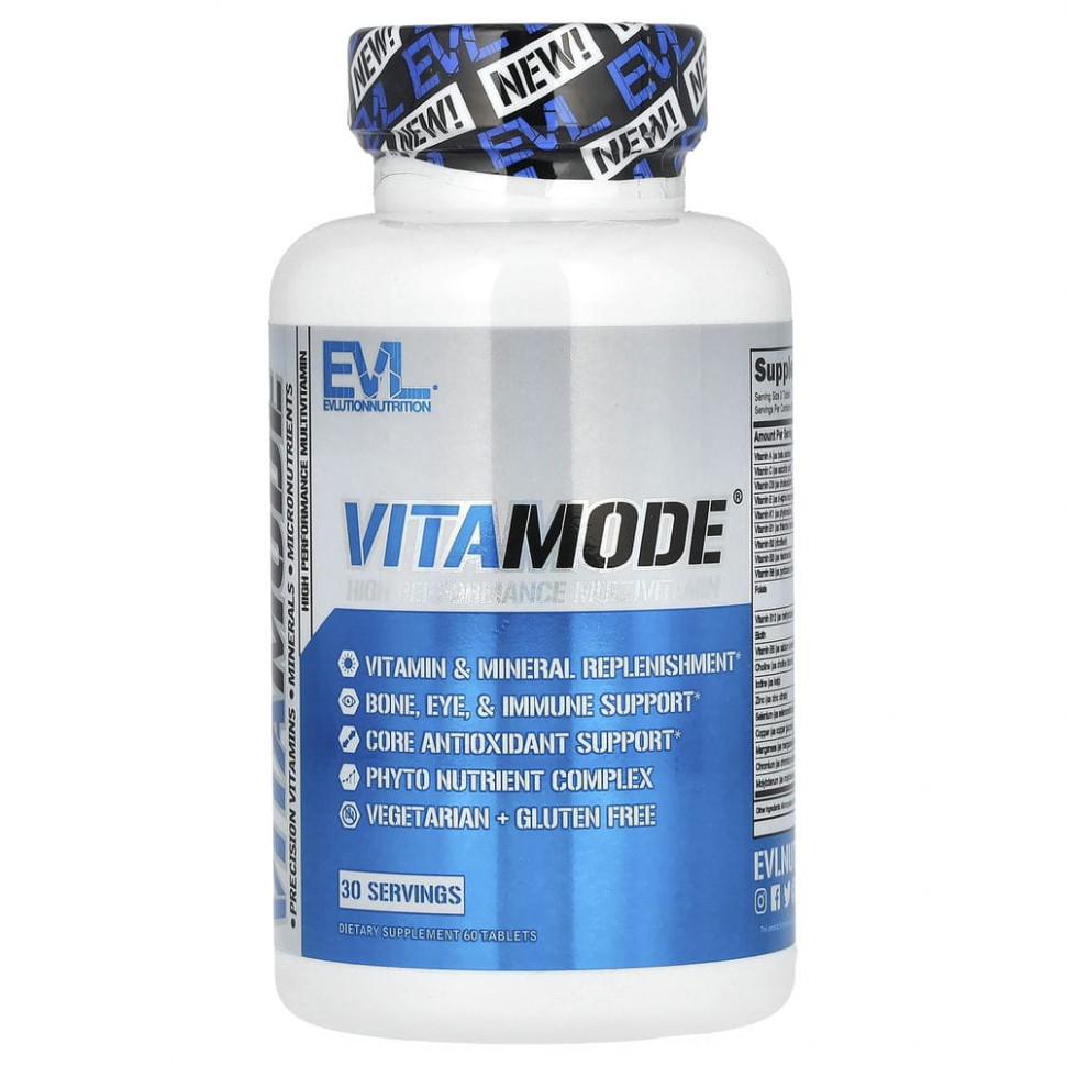   EVLution Nutrition, VitaMode, High Performance Multi Vitamin, 60 Tablets   -     , -,   