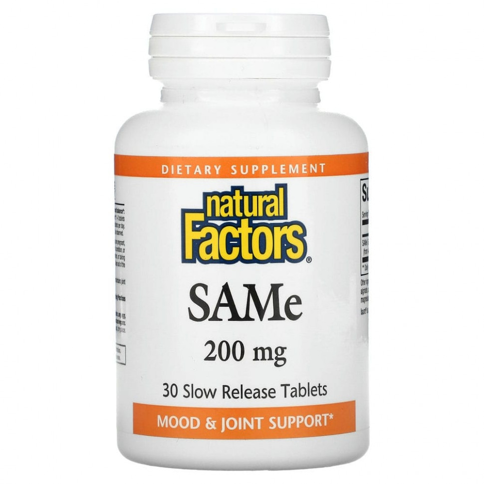   Natural Factors, SAM-e (S--L-), 200 , 30 -    -     , -  