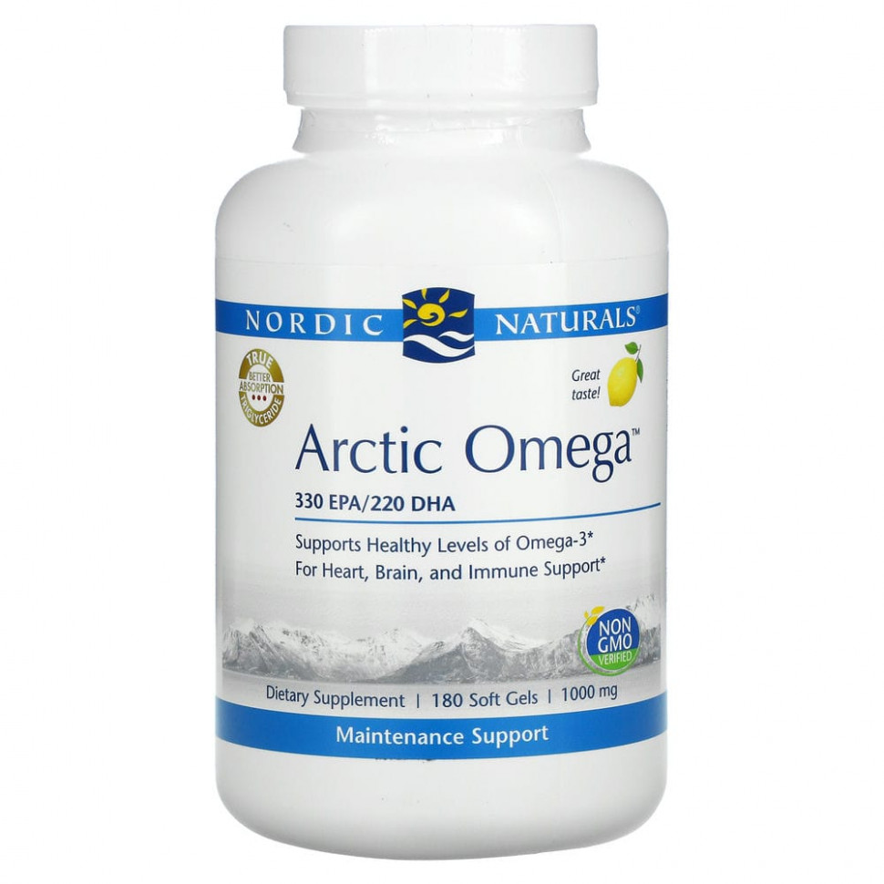   Nordic Naturals, Arctic Omega, , 1000 , 180      -     , -  