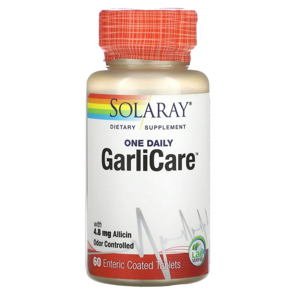   Solaray, One Daily GarliCare, 60 ,      -     , -  