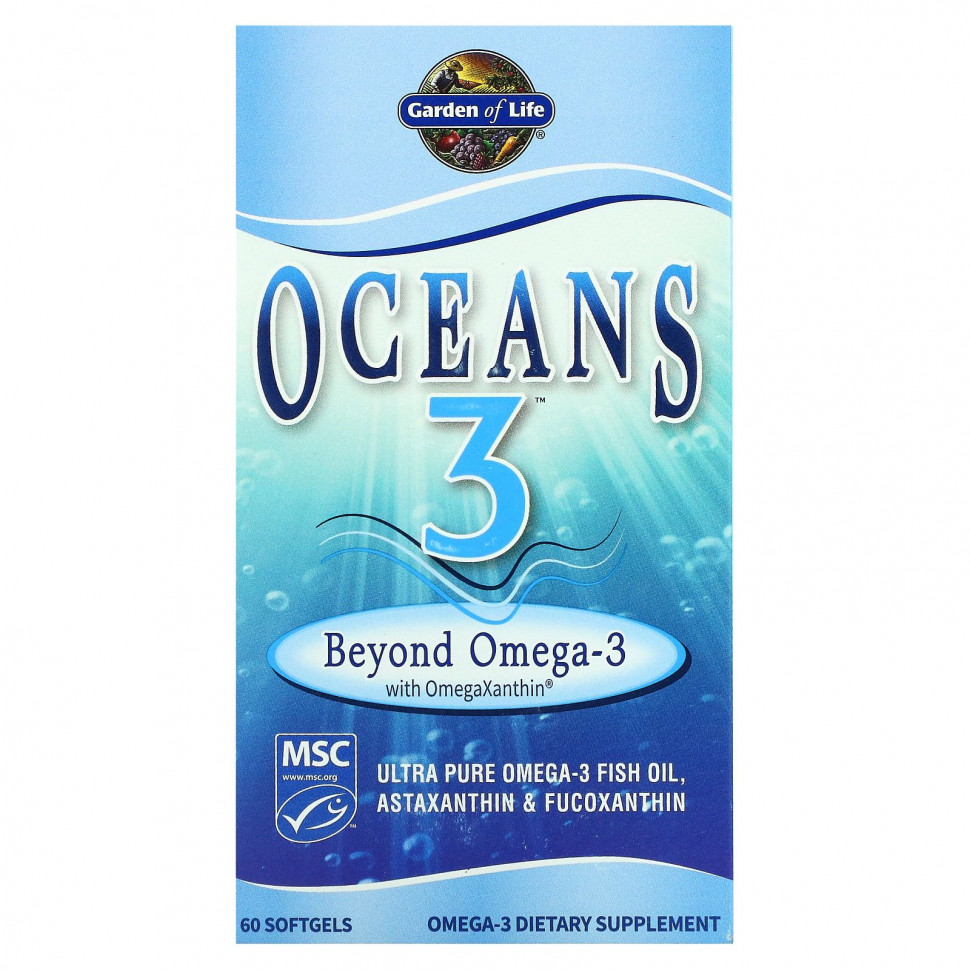   Garden of Life, Oceans 3, Beyond Omega-3  -, 60     -     , -  