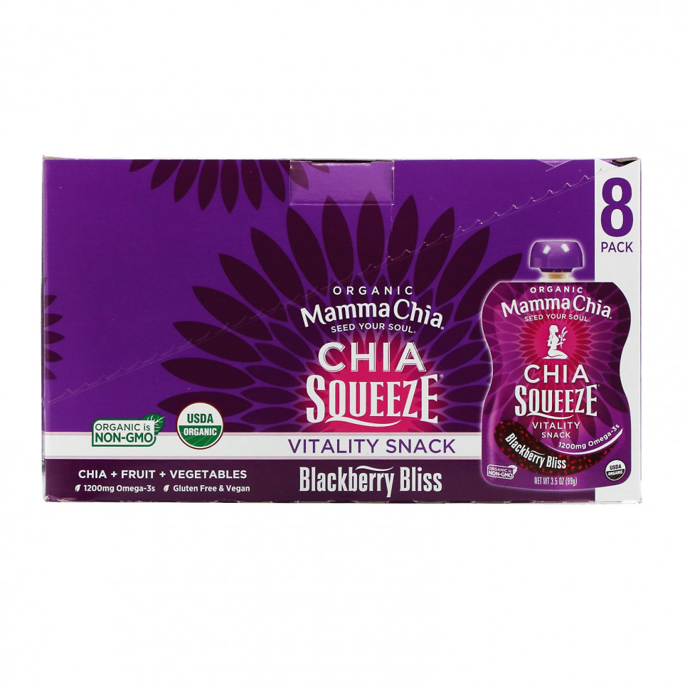   Mamma Chia, Organic Chia Squeeze, Vitality Snack, , 8 , 99  (3,5 )   -     , -  