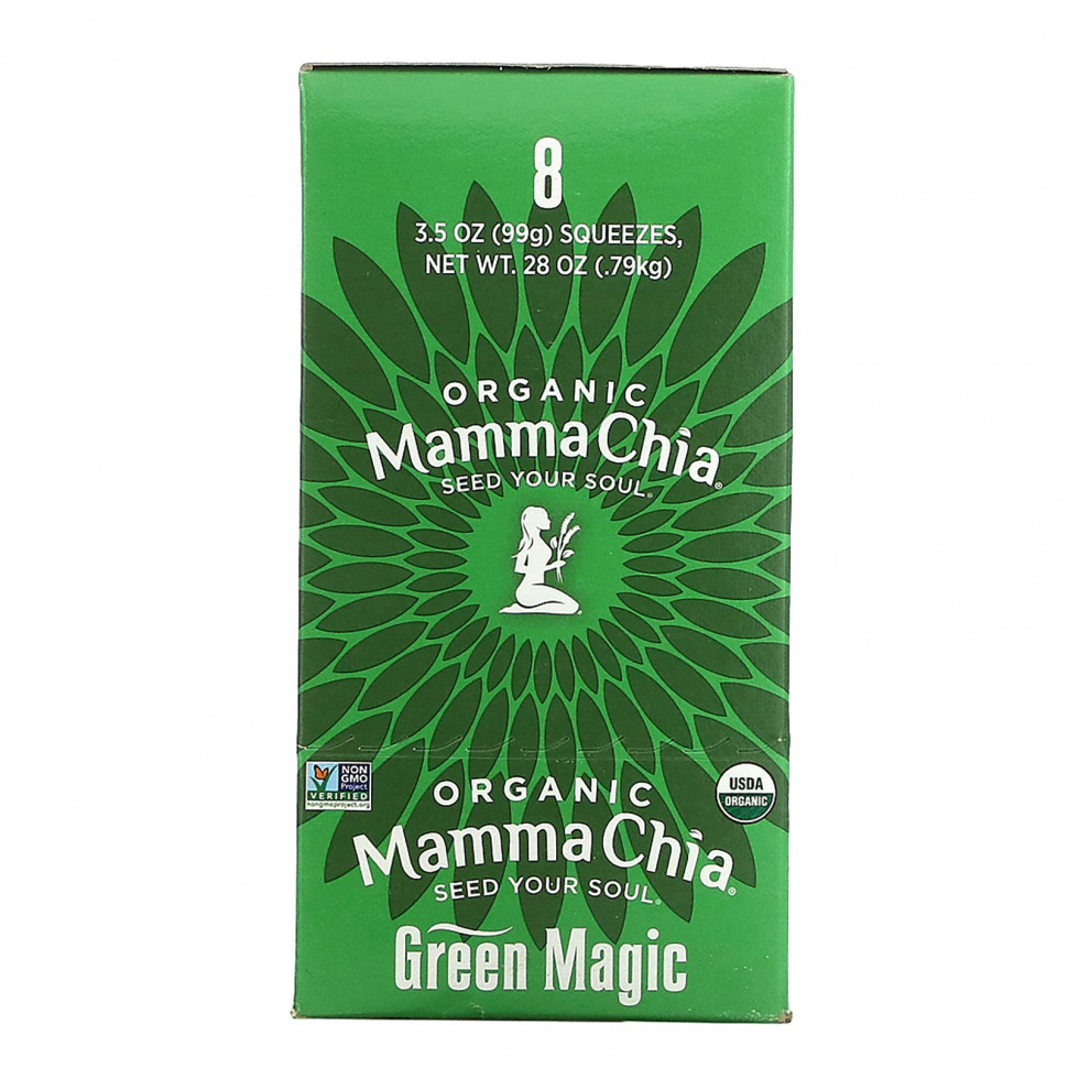   Mamma Chia, Organic Chia Squeeze, Vitality Snack, Green Magic, 8 , 99  (3,5 )   -     , -  