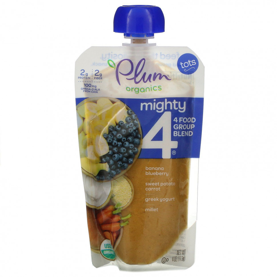   Plum Organics, Mighty 4,  4 Food Group, , , , , ,  , , 113  (4 )   -     , -  