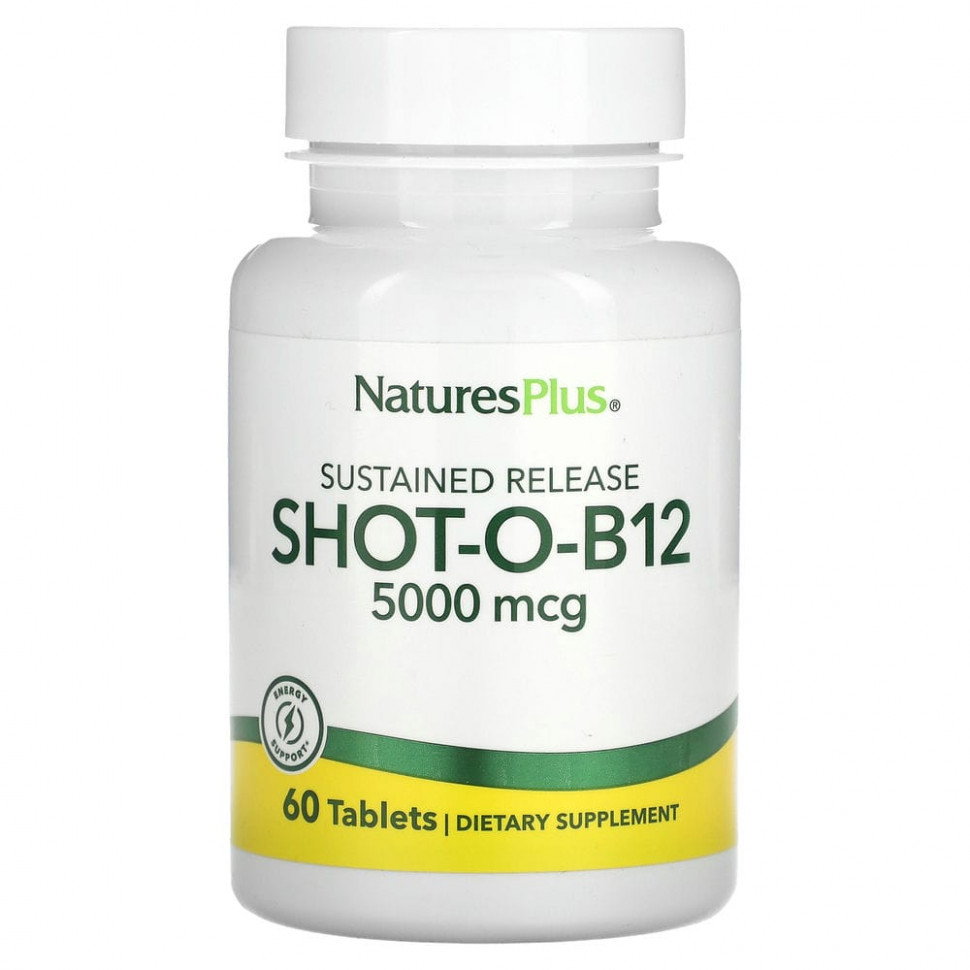   NaturesPlus, Shot-O-B12   , 5000 , 60    -     , -  