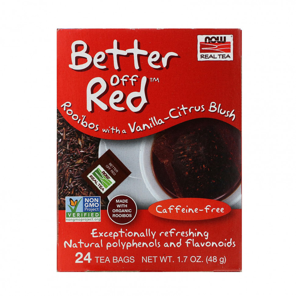   NOW Foods, Real Tea, Better Off Red,  , 24  , 48  (1,7 )   -     , -  