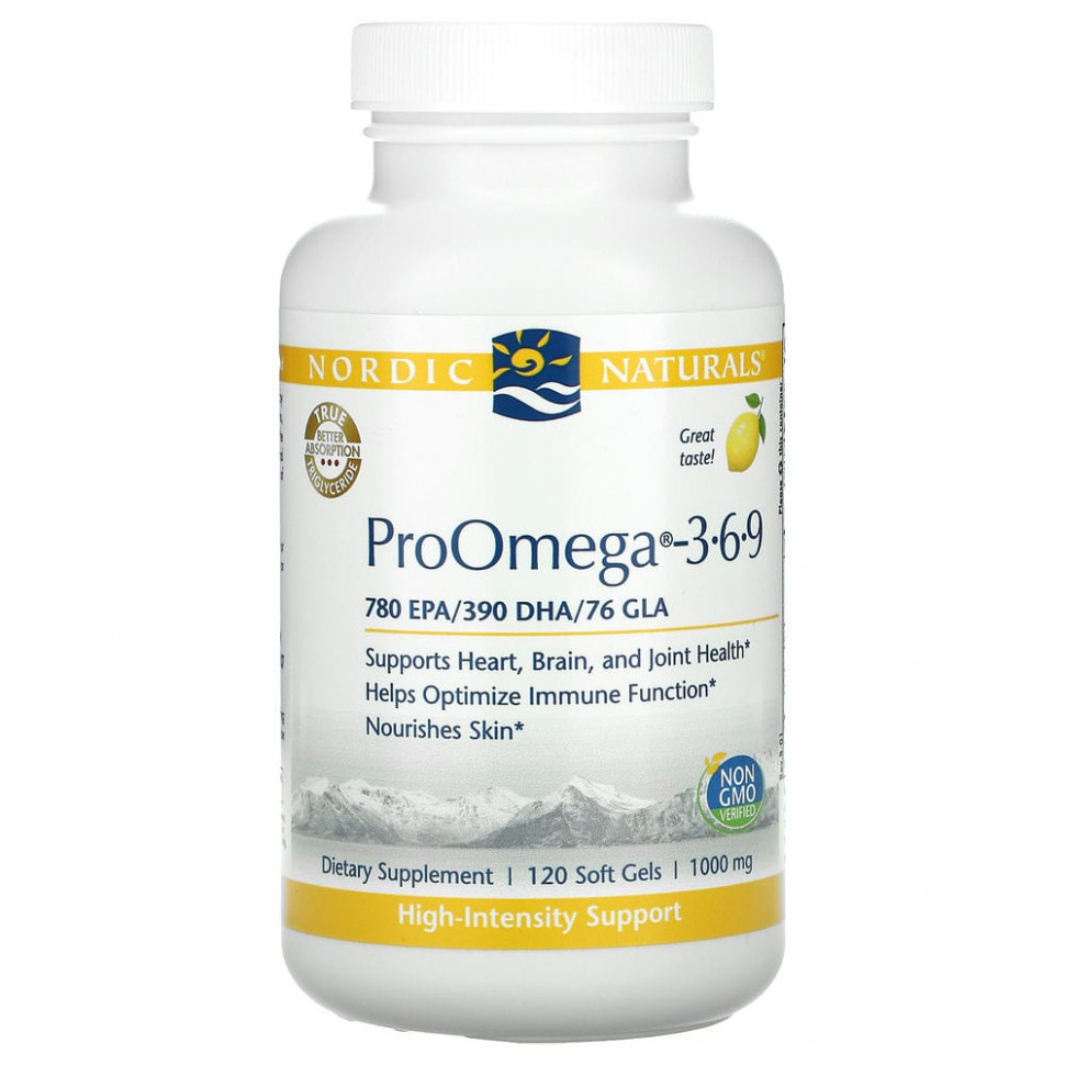   Nordic Naturals, ProOmega 3-6-9, -3-6-9  ,   , 1000 , 120    -     , -  