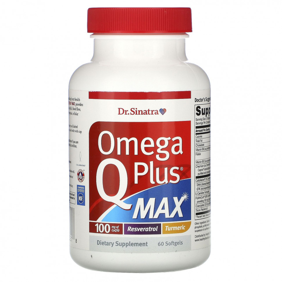  Dr. Sinatra, Omega Q Plus MAX, 60 Softgels  IHerb ()