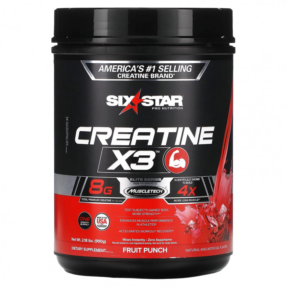   SIXSTAR, Creatine X3,  , 990  (2,18 )   -     , -  