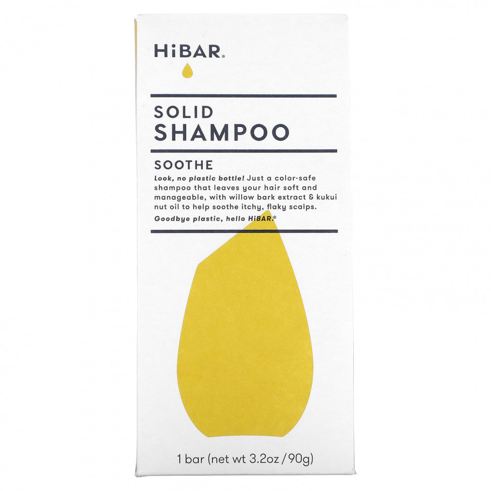   HiBAR, Solid Shampoo, Soothe, 1 ., 90  (3,2 )   -     , -,   