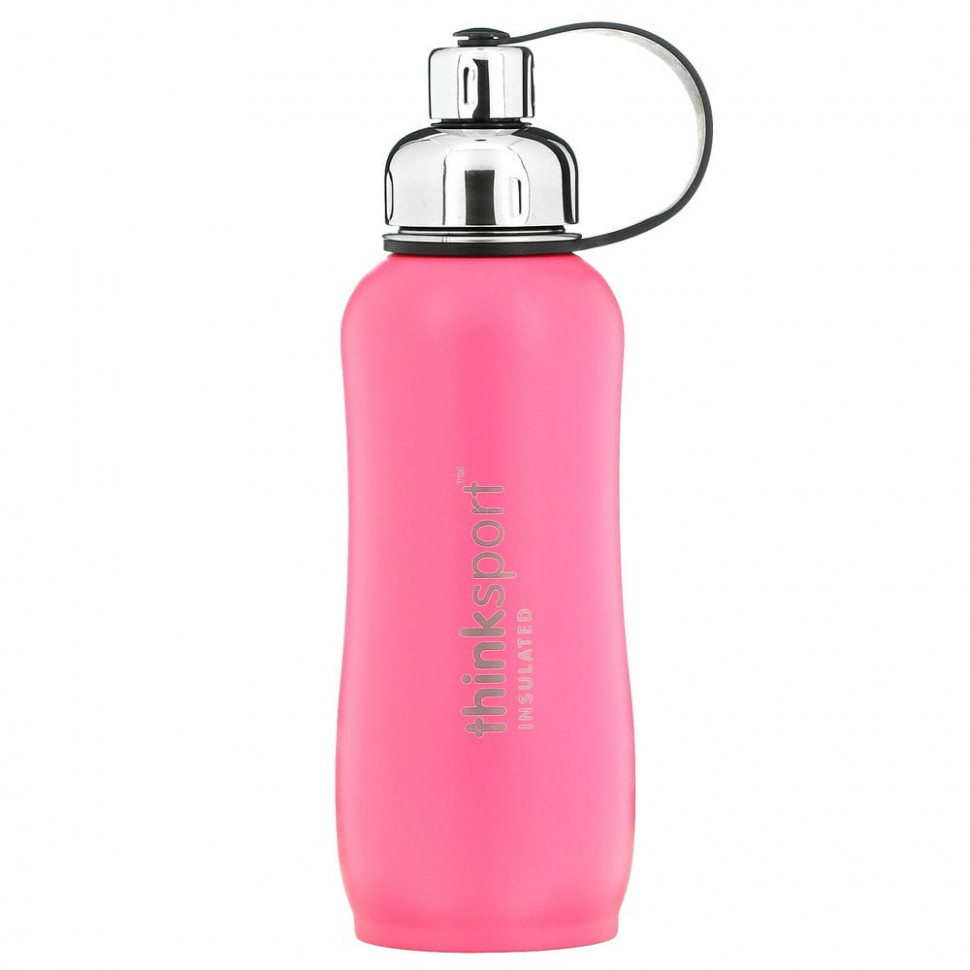   Think, Thinksport , Insulated Sports Bottle, Dark Pink, 25 oz (750ml)   -     , -  