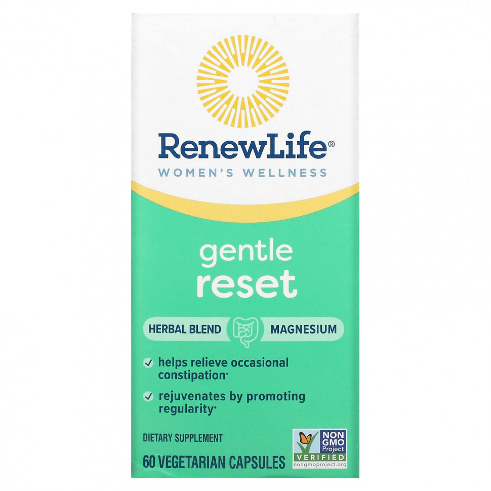   Renew Life, Women's Wellness, Gentle Reset , 60 Vegetarian Capsules   -     , -  