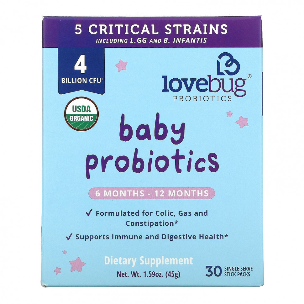   LoveBug Probiotics,  ,    6  12 , 4  , 30     -     , -,   
