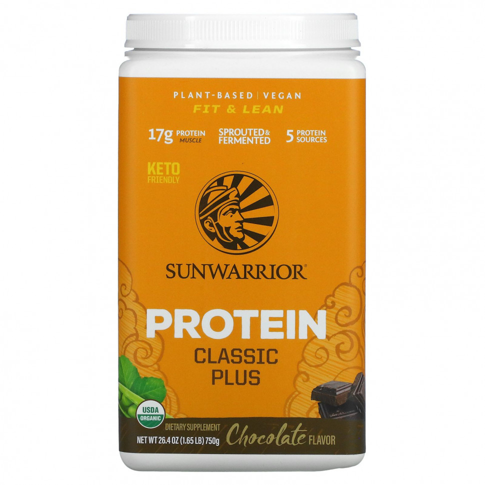   Sunwarrior, Protein Classic Plus, , 750  (1,65 )   -     , -  