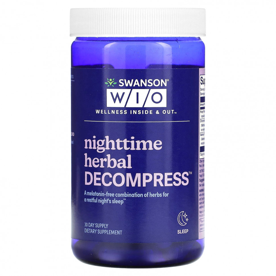   Swanson WIO, Nighttime Herbal Decompress, 30    -     , -  