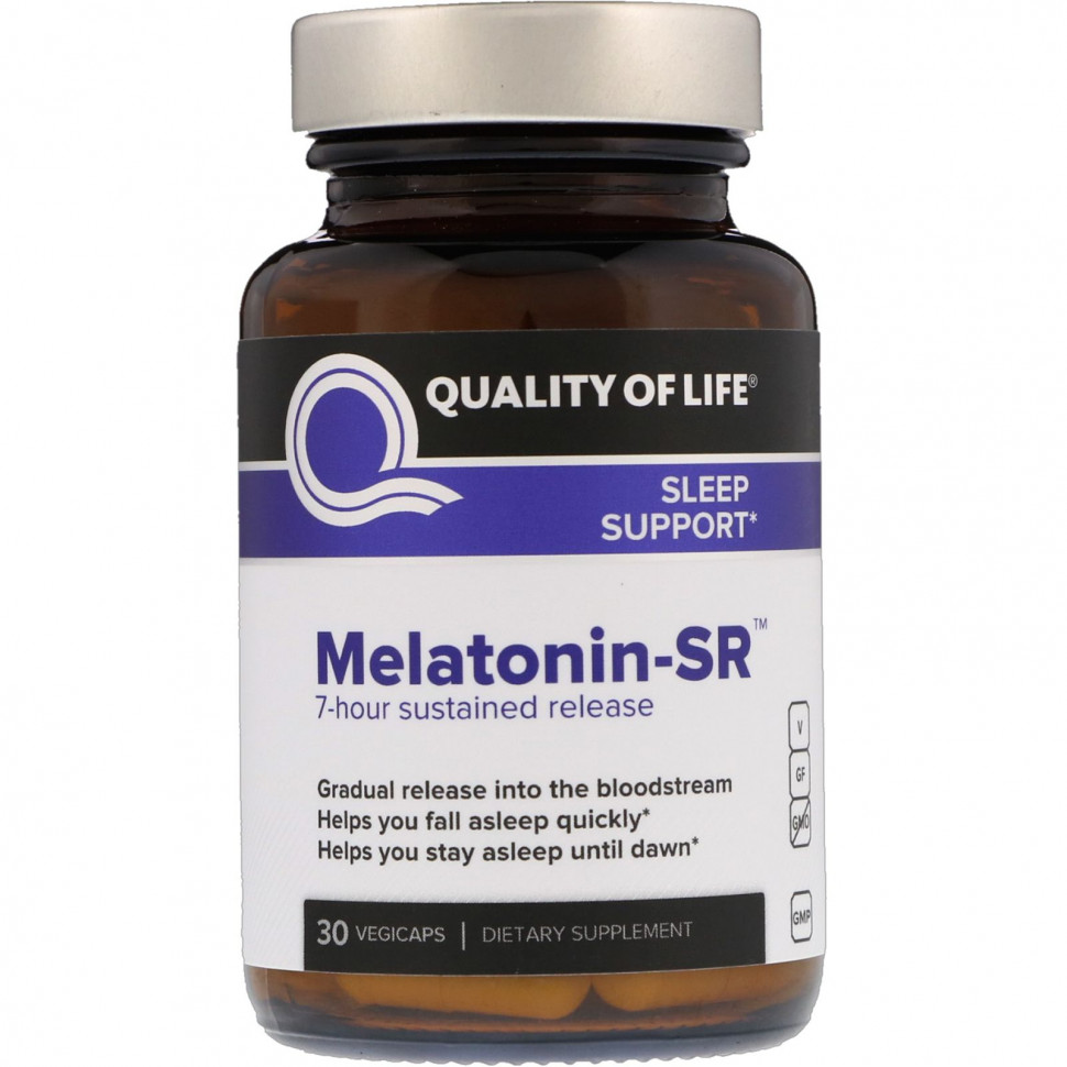   Quality of Life Labs, Melatonin-SR, 30       -     , -  