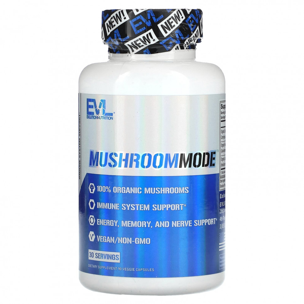  EVLution Nutrition, MushroomMode, 90    IHerb ()