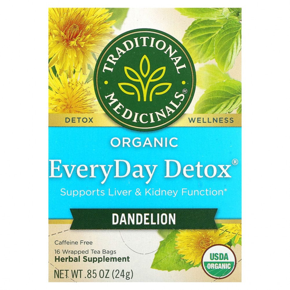   Traditional Medicinals, Organic EveryDay Detox, ,  , 16    , 24  (0,85 )   -     , -  