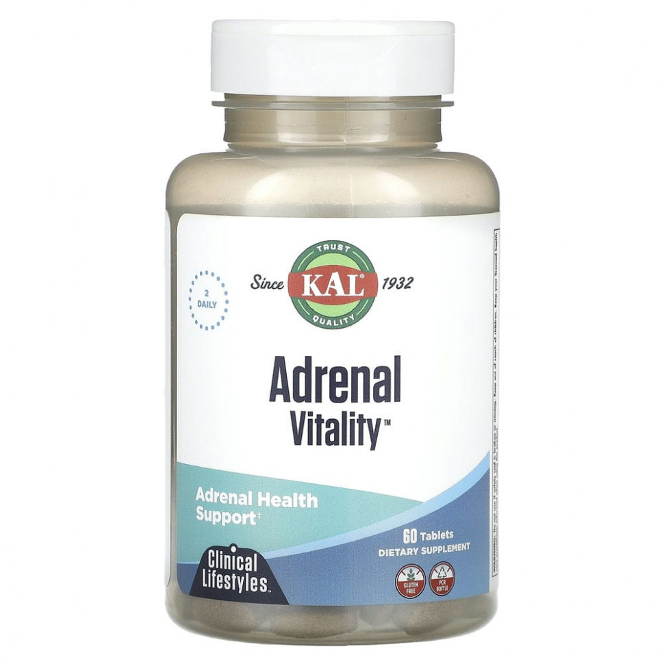  KAL, Adrenal Vitality, 60   IHerb ()
