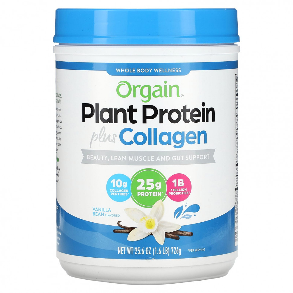   Orgain, Plant Protein Plus Collagen, , 726  (1,6 )   -     , -  