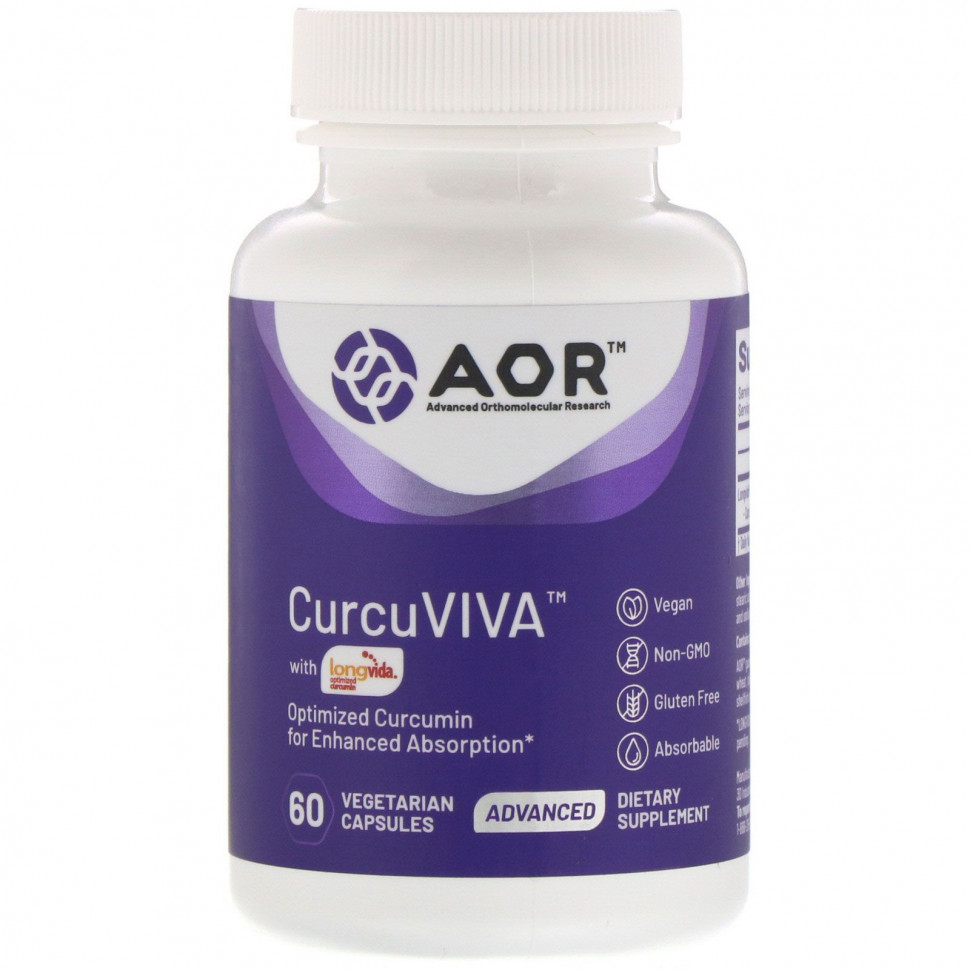   Advanced Orthomolecular Research AOR, CurcuViva, 60     -     , -  