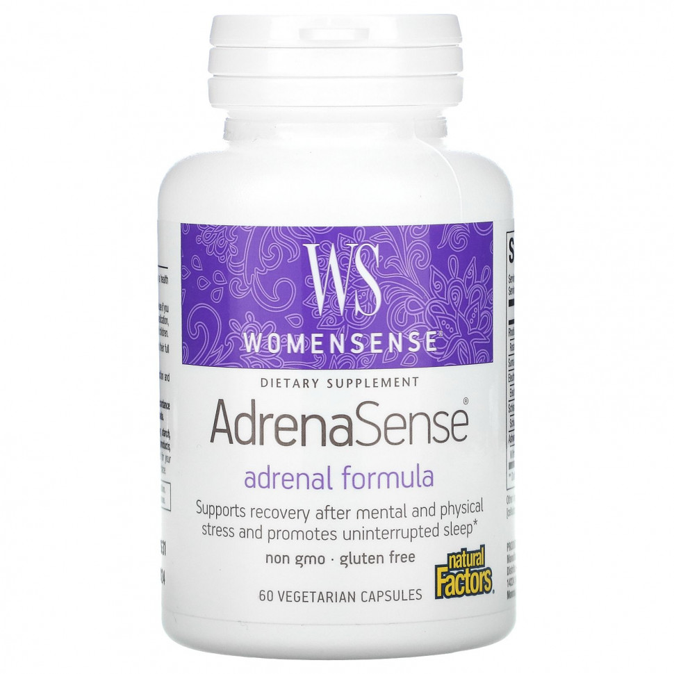   Natural Factors, Womensense, AdrenaSense, 60 Vegetarian Capsules   -     , -,   