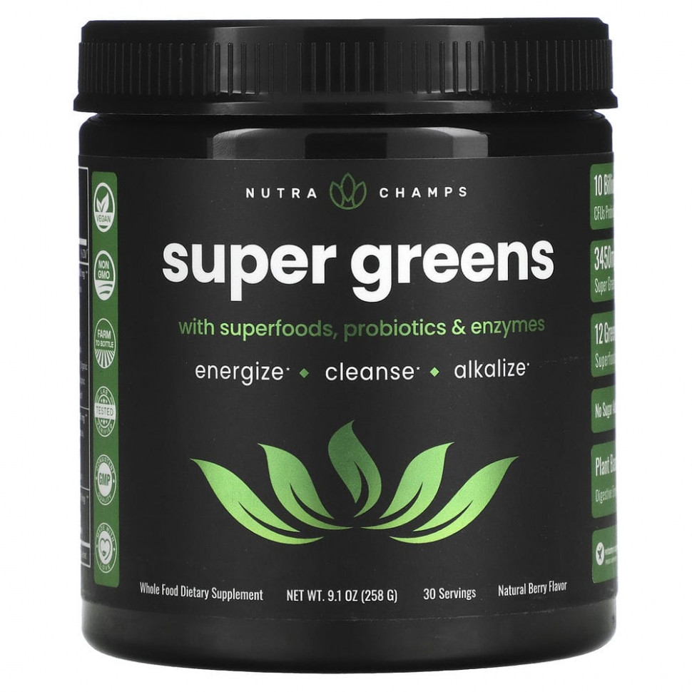   NutraChamps, Super Greens,  , 258  (9,1 )   -     , -  